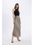 Straight Fit Normal Bel Leopar Desenli Saten Maxi Etek D6886AXNS 7
