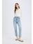 Mary Vintage Straight Fit Yüksek Bel Düz Paça Jean Kar Yıkamalı Pantolon D7981AX25SP 1