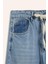 Wide Leg Bağcıklı Bel Uzun Jean Yıkamalı Pantolon E8003AX25SM 8