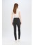 Skinny Fit Yüksek Bel Düz Paça Uzun Jean Kar Yıkamalı Pantolon D6601AX25SP 6