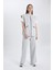 Wide Leg Geniş Paça Eşofman Altı Beli Lastikli Yan Fermuarlı Basic Düz C1818AX24SP 5