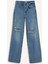 Straight Wide Yırtık Detaylı Yüksek Bel Uzun Jean Yıkamalı Pantolon E8016AX25SM 7