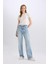 90's Wide Leg Yüksek Bel Uzun Jean Yıkamalı Pantolon E4269AX25SP 4