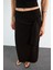 Relax Fit Bağlamalı Siyah Maxi Keten Etek F8208AX25SM 6