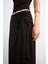 Relax Fit Bağlamalı Siyah Maxi Keten Etek F8208AX25SM 7