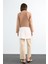 Relax Fit Yarı Elastik Bantlı Bel Poplin Tesettür Kapatıcı Parça F8527AX25SM 7