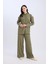 Bürümcük Pantolon Straight Fit Beli Lastikli Basic Düz Geniş Bol Paça D7522AX24AU 2
