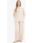 Wide Leg Beli Lastikli Krinkıl Kumaş Geniş Paça Pantolon D7591AX25SM 2