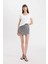 Yüksek Bel Mini Jean Şort Etek C0695AX24SM 1