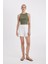 Regular Fit Normal Bel Düz Paça Krinkıl Viskon Şort A3532AX24HS 3