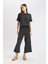 Wide Leg Geniş Bol Paça Normal Bel Bürümcük Kapri Pantolon C4329AX24SP 2