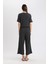 Wide Leg Geniş Bol Paça Normal Bel Bürümcük Kapri Pantolon C4329AX24SP 4