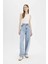 Baggy Fit Yüksek Bel Düz Paça Uzun Jean Pantolon D7964AX25SP 2