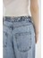 Baggy Fit Yüksek Bel Düz Paça Uzun Jean Pantolon D7964AX25SP 7
