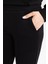 Regular Fit Rahat Kalıp Basic Düz Fitilli Çift Cepli Casual Siyah Pantolon B0044AX24AU 5