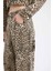 Baggy Fit Gabardin Pantolon Yüksek Bel Leopar Desenli Standart Boy D8149AX24AU 8