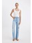 90's Wide Leg Yüksek Bel Geniş Paça Yırtık Detaylı Yıkamalı Jean Pantolon C8609AX24HS 3
