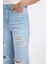 90's Wide Leg Yüksek Bel Geniş Paça Yırtık Detaylı Yıkamalı Jean Pantolon C8609AX24HS 6