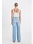 90's Wide Leg Yüksek Bel Geniş Paça Yırtık Detaylı Yıkamalı Jean Pantolon C8609AX24HS 8