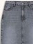 Long Fit Yırtmaçlı Cepli Uzun Boy Jean Etek D1375AX24AU 8