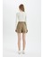 Regular Fit Normal Bel Kargo Cepli Gabardin Şort Etek D4991AX24AU 7