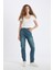 Comfort Mom Yüksek Bel Uzun Jean Yıkamalı Pantolon D4302AX24AU 3