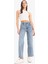 Comfort Straight Yüksek Bel Bilek Boy Jean Yıkamalı Pantolon D8155AX25SM 1