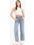 Comfort Straight Yüksek Bel Bilek Boy Jean Yıkamalı Pantolon D8155AX25SM 2