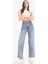 Comfort Straight Yüksek Bel Bilek Boy Jean Yıkamalı Pantolon D8155AX25SM 3