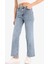 Comfort Straight Yüksek Bel Bilek Boy Jean Yıkamalı Pantolon D8155AX25SM 4