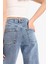 Comfort Straight Yüksek Bel Bilek Boy Jean Yıkamalı Pantolon D8155AX25SM 6