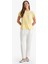 Wide Leg Cep Detaylı Esnek Belli Düz Paça Beyaz Pantolon F0994AX25SM 3