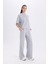 Wide Leg Geniş Paça Eşofman Altı Beli Lastikli Cepli Basic Düz D3759AX24AU 3