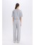 Wide Leg Geniş Paça Eşofman Altı Beli Lastikli Cepli Basic Düz D3759AX24AU 6