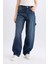 Baggy Fit Yüksek Bel Uzun Jean Yıkamalı Pantolon D0748ax25sp 4