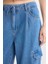 Wide Leg Kargo Yüksek Bel Uzun Yumuşak Jean Pantolon C1244AX24SM 4