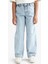 Kız Çocuk Baggy Fit Geniş Paça Jean Pantolon E9833A825AU 6