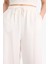 Wide Leg Cepli Yüksek Bel Standart Boy Keten Karışımlı Pantolon F5024AX25SP 5
