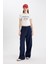 Coool Wide Leg Geniş Bol Paça Normal Bel Palazzo Pantolon Cepli Şerit Detaylı D4404AX24AU 5