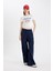Coool Wide Leg Geniş Bol Paça Normal Bel Palazzo Pantolon Cepli Şerit Detaylı D4404AX24AU 6
