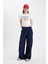 Coool Wide Leg Geniş Bol Paça Normal Bel Palazzo Pantolon Cepli Şerit Detaylı D4404AX24AU 7