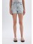 Mom Fit Yüksek Bel Dar Paça Jean Şort C0681AX24SM 3