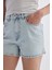 Mom Fit Yüksek Bel Dar Paça Jean Şort C0681AX24SM 4