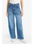 Barrel Fit Normal Bel Bilek Boy Jean Yıkamalı Pantolon F5374AX25HS 4