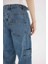 Baggy Fit Yüksek Bel Düz Paça Uzun Jean Pantolon D7963AX25SP 5