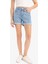 Normal Bel Yıkamalı Cepli Duble Paça Jean Şort E0701AX25SM 4