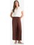 Culotte Esnek Belli Geniş Paça Kuşaklı Krinkıl Viskon Kapri Pantolon C9565AX25SM 4