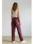 Jogger Cepli Yüksek Bel Standart Paça Suni Deri Pantolon V8072AZ24WN 6