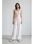 Wide Leg Çift Cepli Yüksek Bel Geniş Paça Beyaz Palazzo Pantolon F2662AX25SM 1