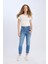 Lina Comfort Mom Yüksek Bel Bilek Boy Jean Yıkamalı Pantolon E3439AXNS 1